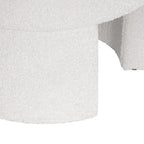 Ottoman moderne en bouclé crème – Repose-pieds, table basse et siège d'appoint