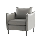 Lot de 2 fauteuils modernes en tissu anti-rayures avec pieds en métal noir