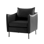 Lot de 2 fauteuils modernes en tissu anti-rayures avec pieds en métal noir
