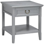 Table d'appoint vintage avec tiroir et étagère ouverte