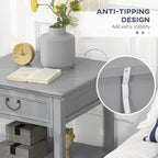 Table d'appoint vintage avec tiroir et étagère ouverte