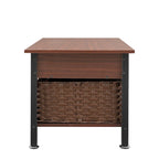 Table basse relevable en métal avec rangement intégré – 99,9 cm (L) x 50 cm (P)