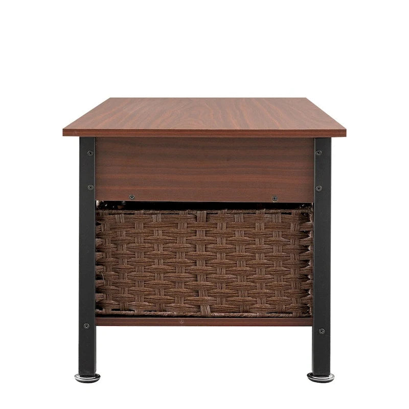 Table basse relevable en métal avec rangement intégré – 99,9 cm (L) x 50 cm (P)