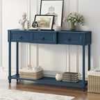 Console rustique chic avec 3 tiroirs et étagère inférieure