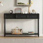 Console rustique chic avec 3 tiroirs et étagère inférieure