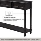 Console rustique chic avec 3 tiroirs et étagère inférieure