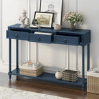 Console rustique chic avec 3 tiroirs et étagère inférieure