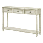Console rustique chic avec 3 tiroirs et étagère inférieure