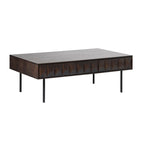 Table basse à 2 tiroirs Espresso Oak, style moderne