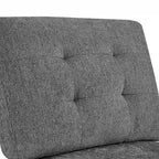 Canapé d'angle modulable 6 places en chenille grise de 116 po