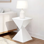 Table d'appoint moderne en acrylique, tables d'appoint extérieures – 46H x 32l x 32P cm
