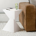 Table d'appoint moderne en acrylique, tables d'appoint extérieures – 46H x 32l x 32P cm