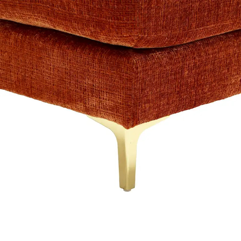 Canapé sectionnel d'angle en chenille 7 places beige/gris/bleu/jaune/orange/rose/noir