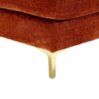 Canapé sectionnel d'angle en chenille 7 places beige/gris/bleu/jaune/orange/rose/noir