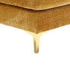 Canapé sectionnel d'angle en chenille 7 places beige/gris/bleu/jaune/orange/rose/noir