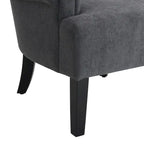 Fauteuils d'appoint rembourrés, fauteuil club avec pieds en bois pour salon, chambre à coucher ou salle de lecture