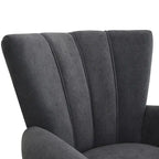 Fauteuils d'appoint rembourrés, fauteuil club avec pieds en bois pour salon, chambre à coucher ou salle de lecture