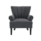 Fauteuils d'appoint rembourrés, fauteuil club avec pieds en bois pour salon, chambre à coucher ou salle de lecture