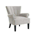 Fauteuils d'appoint rembourrés, fauteuil club avec pieds en bois pour salon, chambre à coucher ou salle de lecture