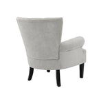 Fauteuils d'appoint rembourrés, fauteuil club avec pieds en bois pour salon, chambre à coucher ou salle de lecture