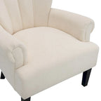 Fauteuils d'appoint rembourrés, fauteuil club avec pieds en bois pour salon, chambre à coucher ou salle de lecture
