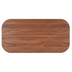 Table basse à tiroirs coulissants 2 portes Noyer/Doré pour 2 à 4 personnes
