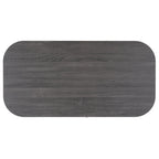 Table basse à tiroirs coulissants 2 portes Noyer/Doré pour 2 à 4 personnes